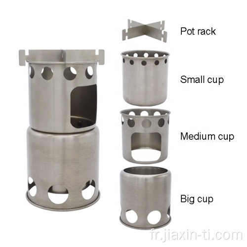 Mini BBQ Polded Titanium Camping Stove